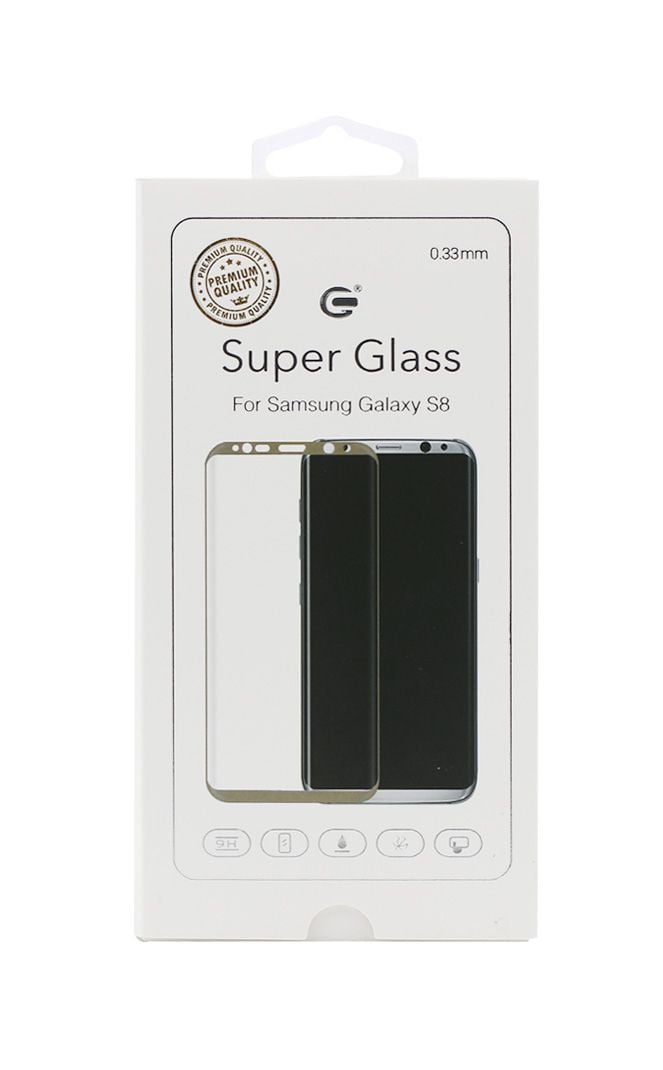 Skärmskydd Samsung S8 - Härdat Japan Glas (Guld) image 3
