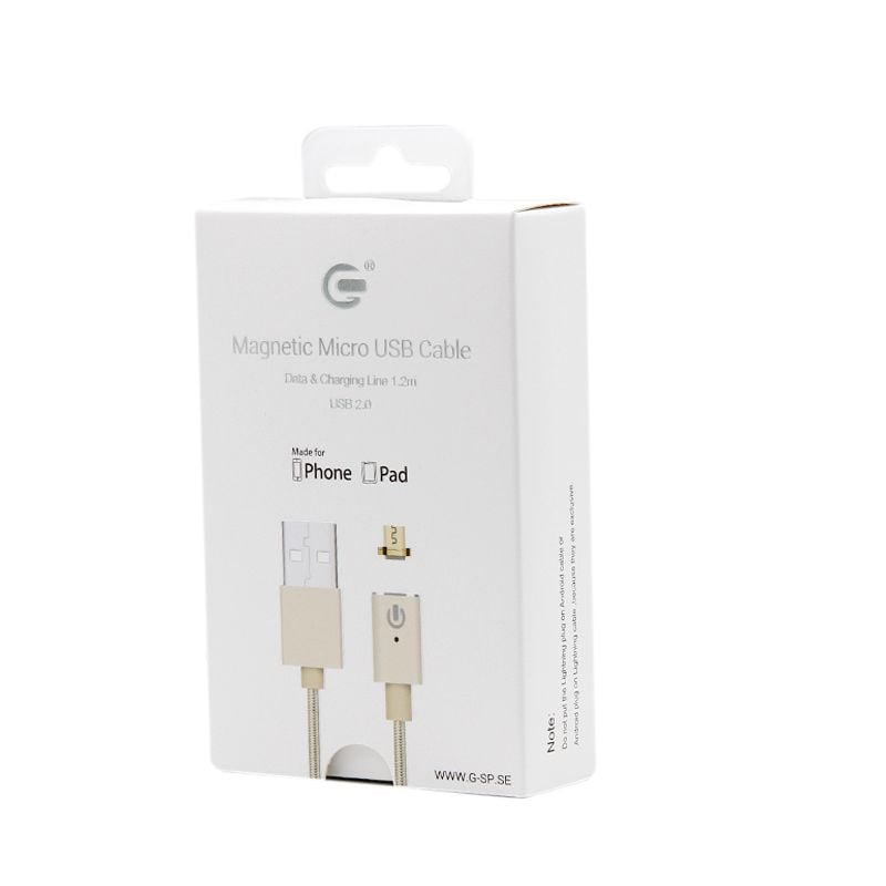 Magnetisk Micro-USB Flätad kabel - Guld image 1