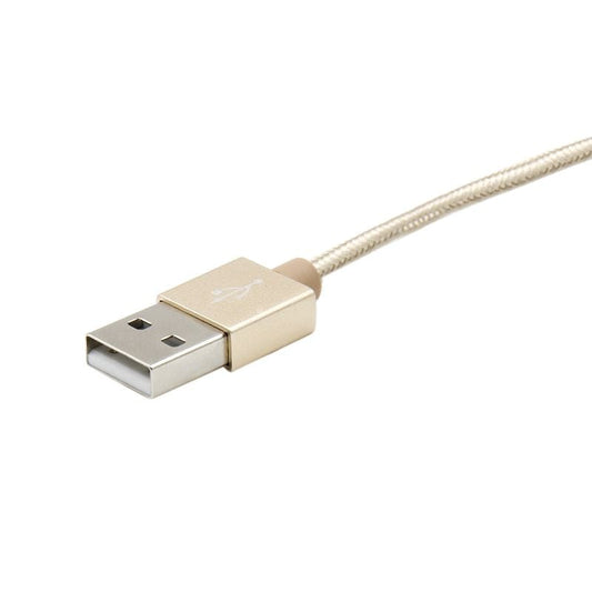 Magnetisk Micro-USB Flätad kabel - Guld image 2