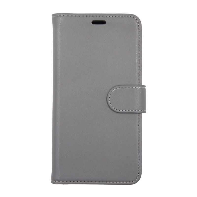 iPhone X och iPhone XS Plånboksfodral Läder med Stativ - Grå image 1