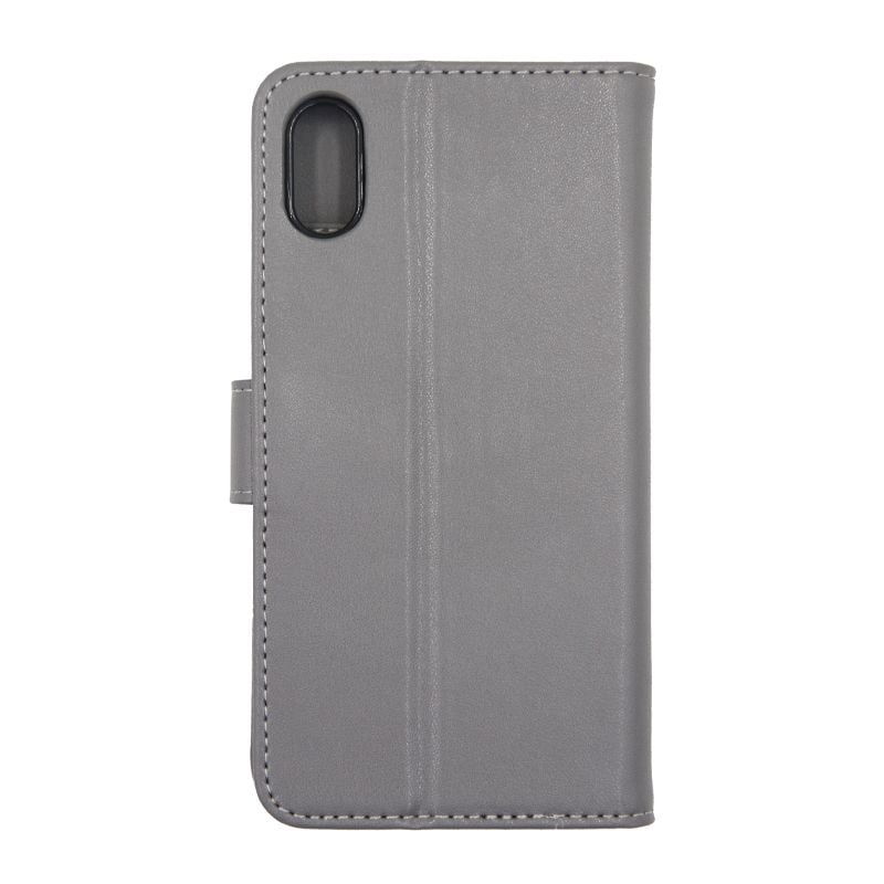 iPhone X och iPhone XS Plånboksfodral Läder med Stativ - Grå image 2