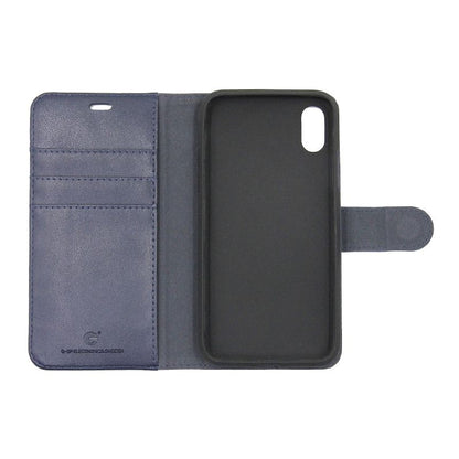 iPhone X/XS Plånboksfodral Läder med Stativ - Blå image 3