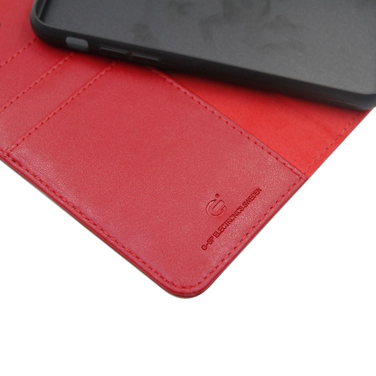 iPhone X/XS Plånboksfodral Magnet Läder med Stativ G-SP - Röd image 4