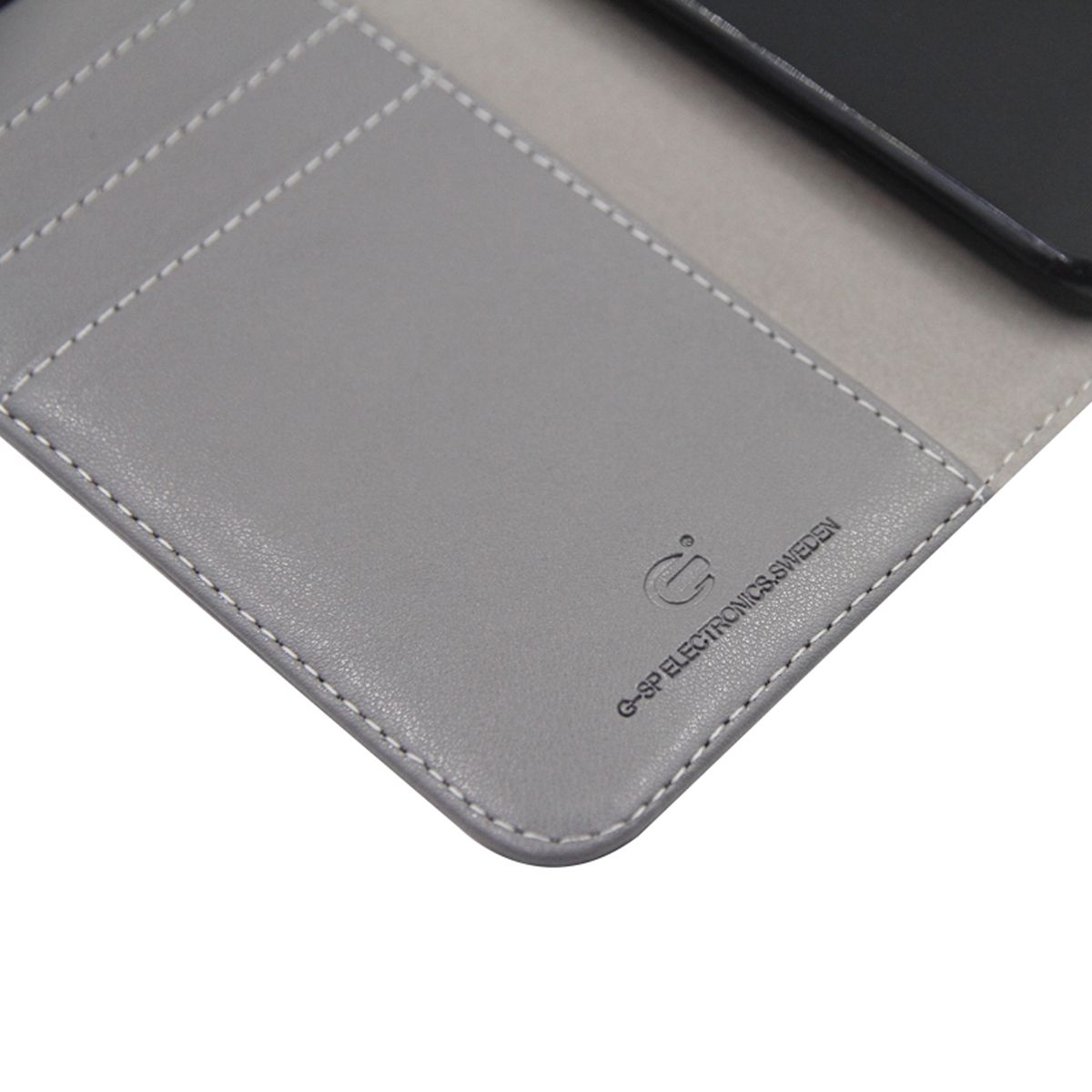 iPhone 6 och iPhone 6S Plånboksfodral Läder med Stativ - Grå image 3