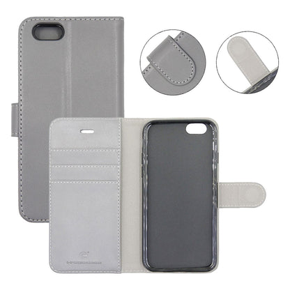 iPhone 6 och iPhone 6S Plånboksfodral Läder med Stativ - Grå image 6