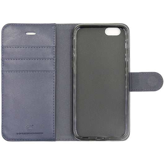 iPhone 6/6S Plånboksfodral Läder med Stativ - Mörkblå image 3