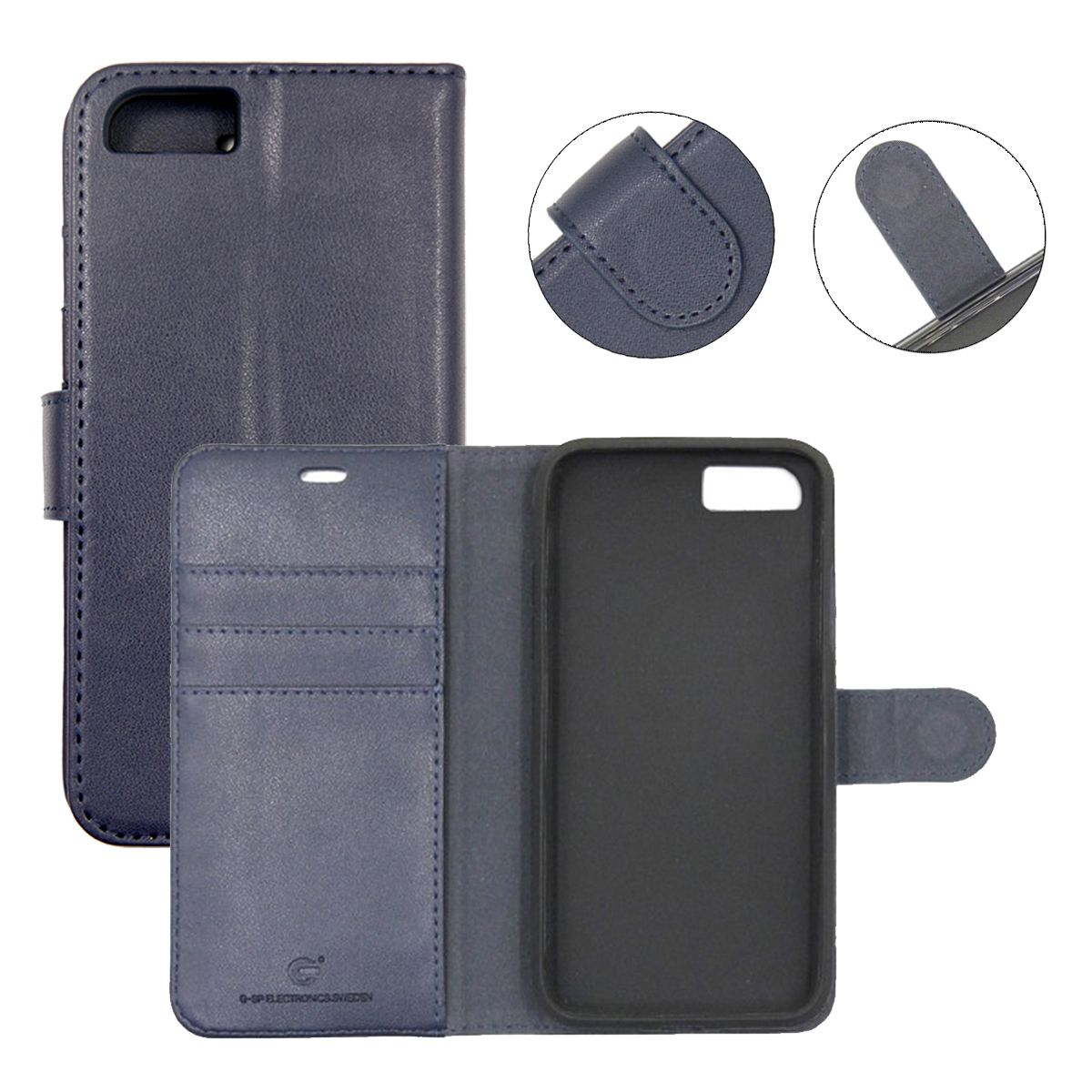 iPhone 6/6S Plånboksfodral Magnet Läder med Stativ - Mörkblå image 8