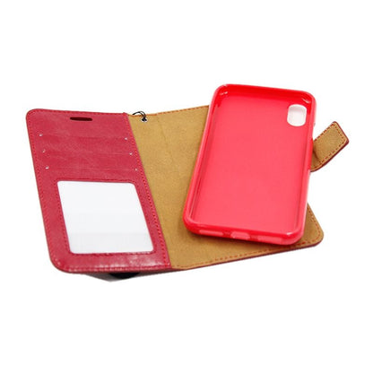 iPhone X/XS Plånboksfodral med Avtagbart Skal - Röd image 3