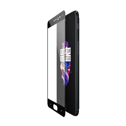 Skärmskydd OnePlus 5 - Heltäckande Härdat Glas Svart image 1