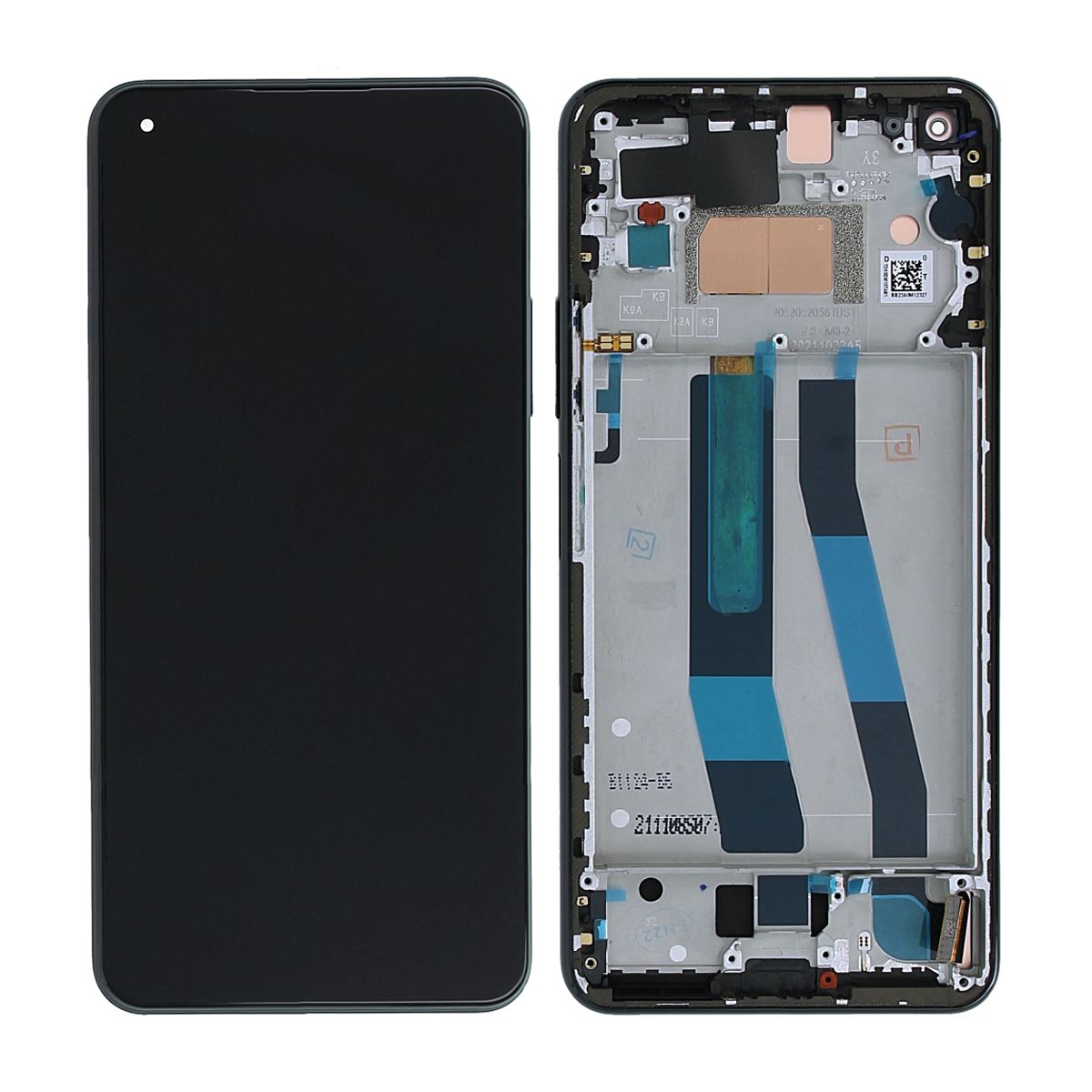 Xiaomi 11 Lite 5G NE / Mi 11 Lite 4G/5G (2021) Skärm med LCD Display Original - Svart image 1