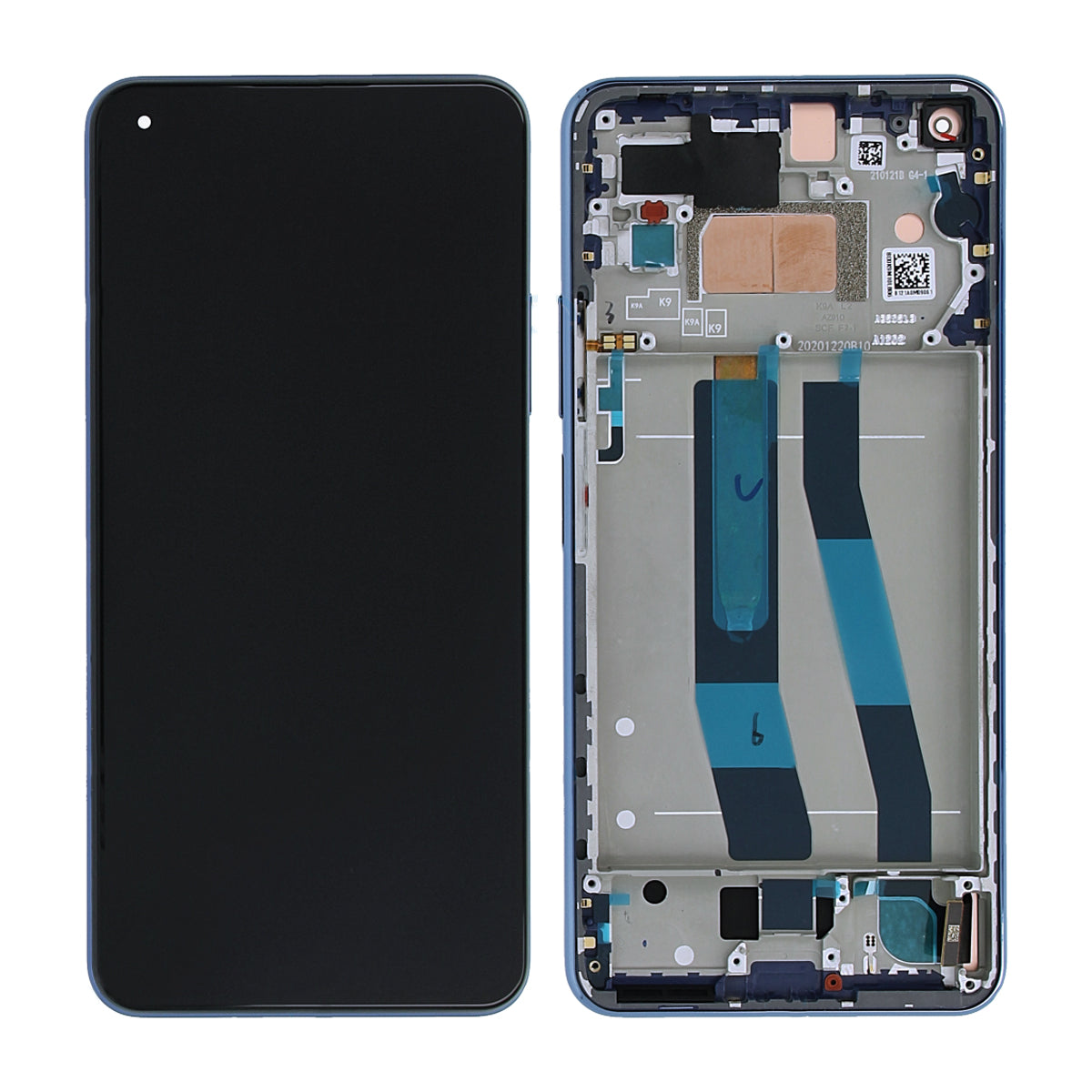 Xiaomi Mi 11 Lite 4G Skärm med LCD Display Original - Blå image 1