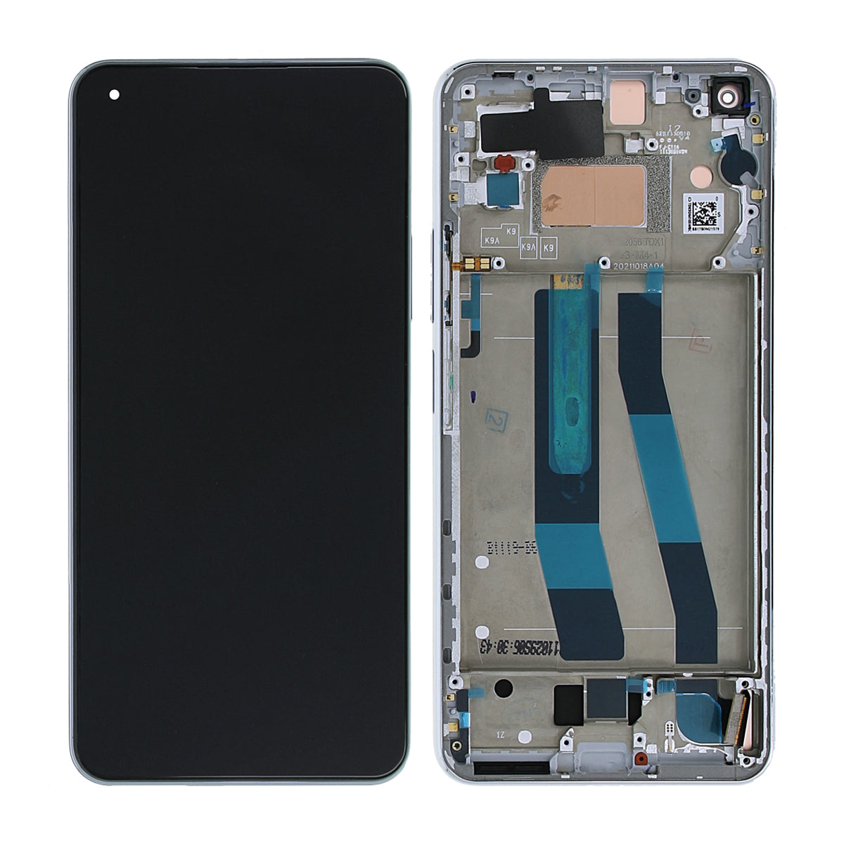 Xiaomi 11 Lite 5G NE / Mi 11 Lite 4G/5G (2021) Skärm med LCD Display Original - Vit image 1