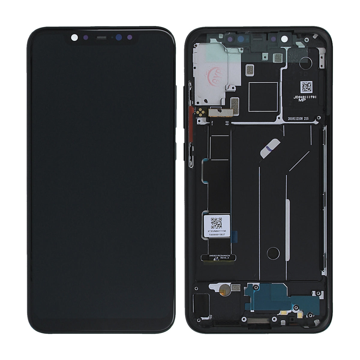 Xiaomi Mi 8 Display med LCD Skärm Original - Svart image 1