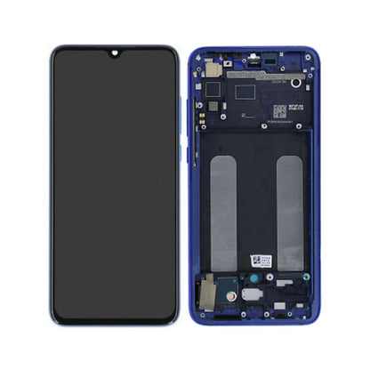 Xiaomi Mi 9 Lite Skärm/Display + Ram (Service Paket) - Blå image 1
