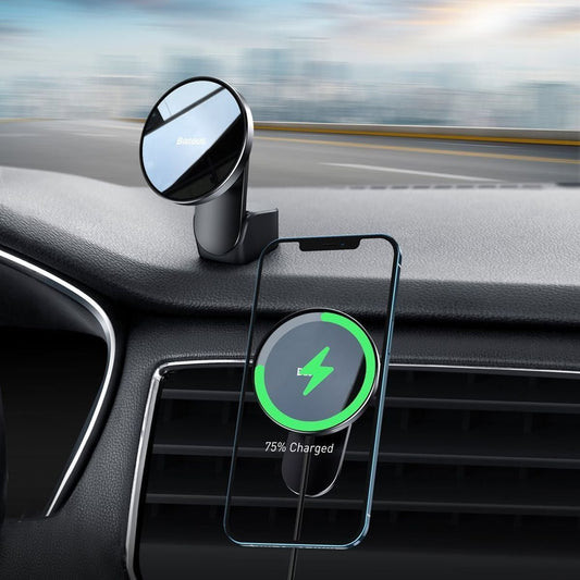 Magnetisk Mobilhållare med Trådlösa laddning - Baseus image 2