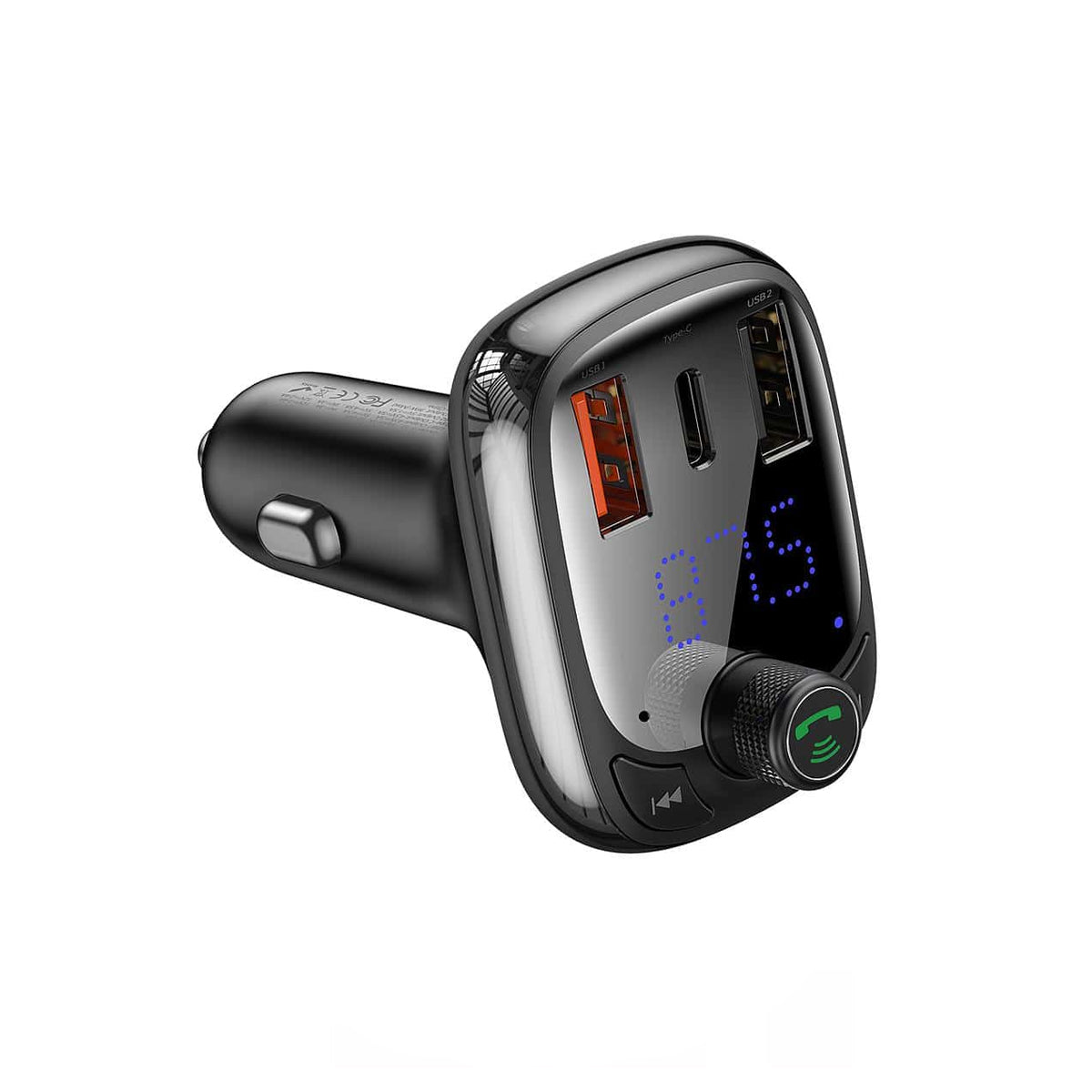 Baseus T-typ S-13 Trådlös MP3-billaddare PPS Snabbladdare - Svart image 1