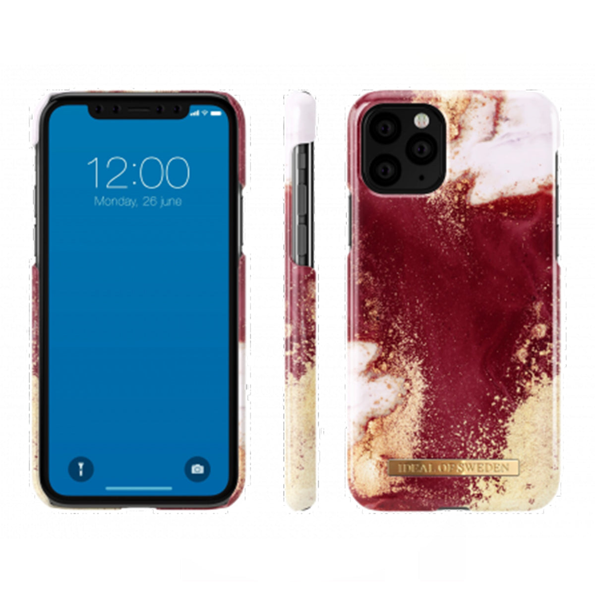 iDeal of Sweden Mobilskal iPhone XS Max/11 Pro Max - Golden Burgundy Marble image 4