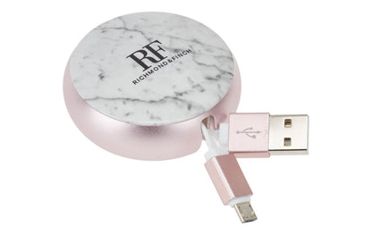 Richmond & Finch Sladdvinda Micro USB - Vit Marmor image 3