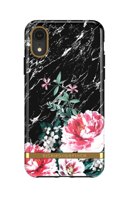 Richmond & Finch Skal Svart Marmor Floral - iPhone XR image 1