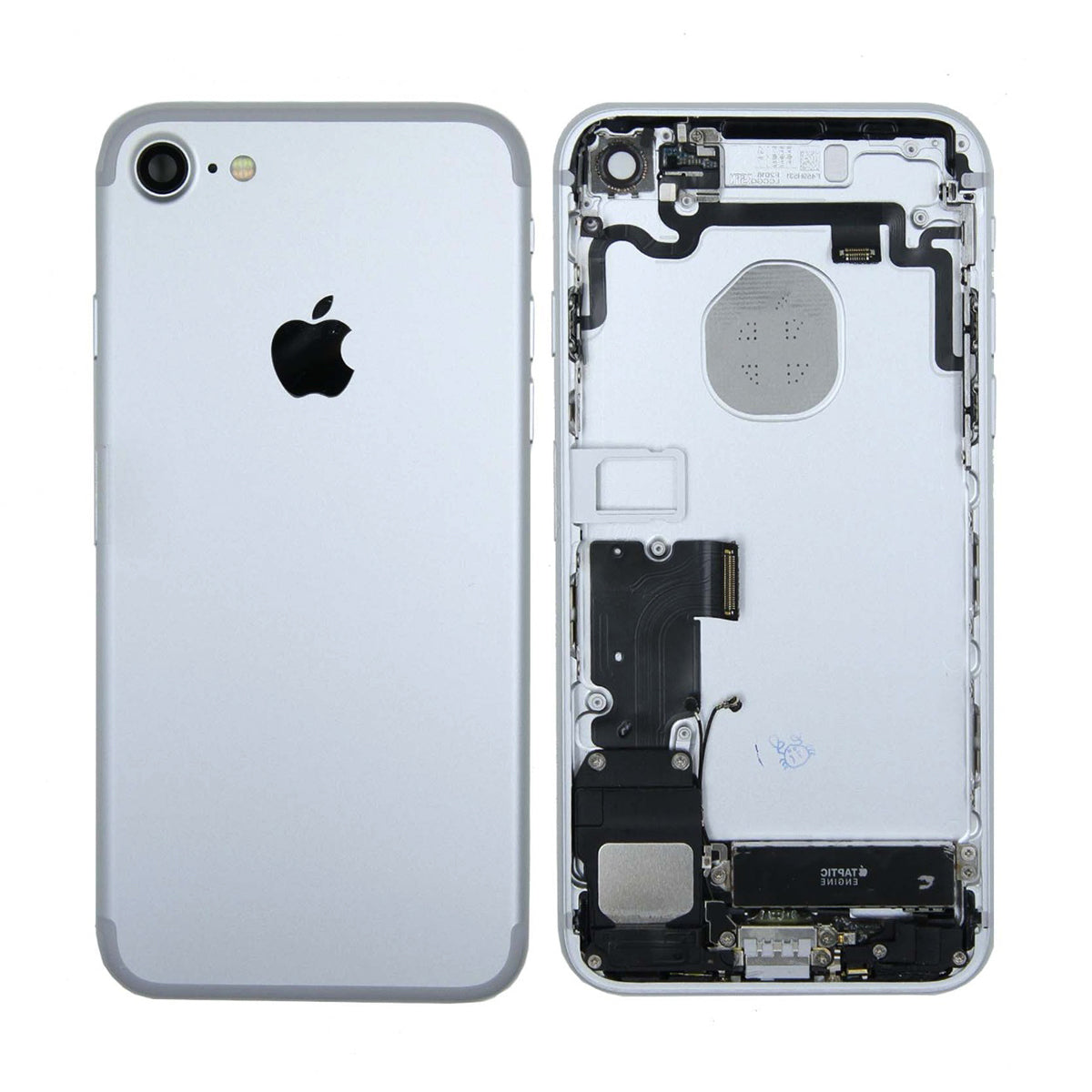 iPhone 7 Baksida med Komplett Ram - Silver image 1