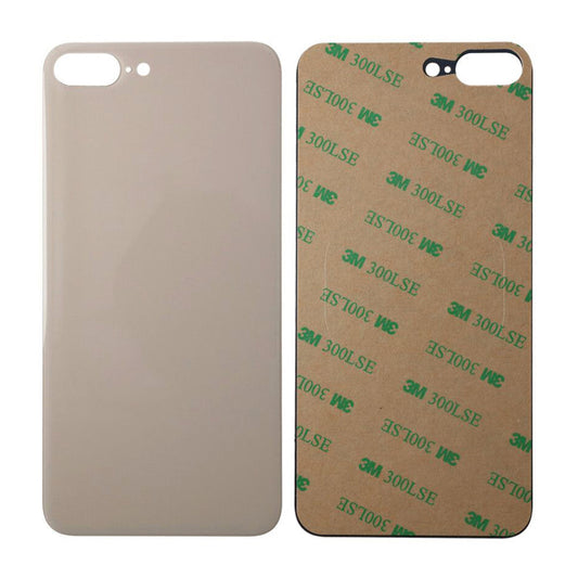 iPhone 8 Plus Baksida Glas med Självhäftande tejp - Guld image 1