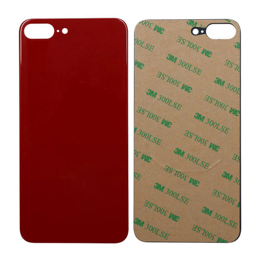 iPhone 8 Plus Baksida Glas med Självhäftande tejp - Röd image 1