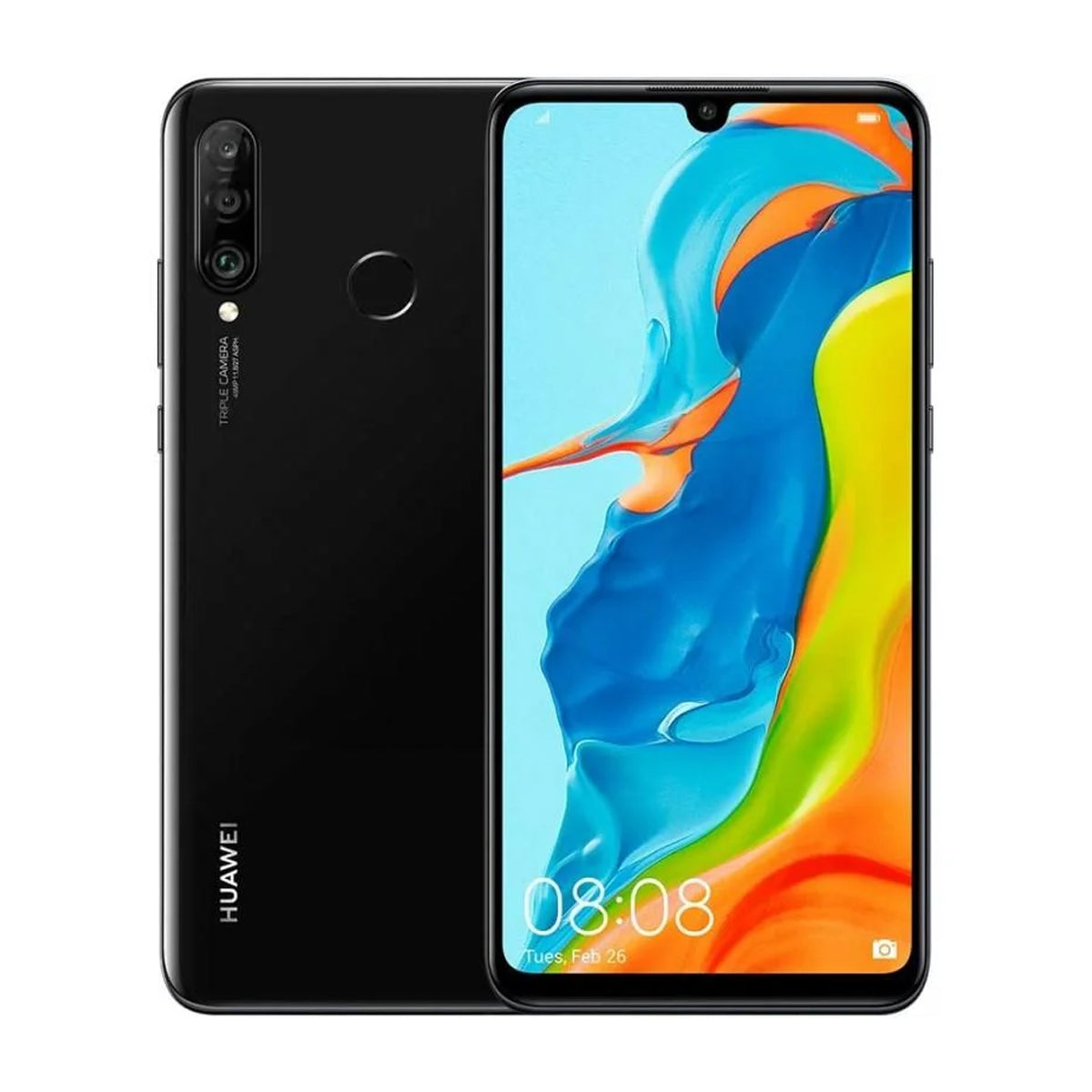 Huawei P30 Lite 128GB Black- Använt skick (C) image 1