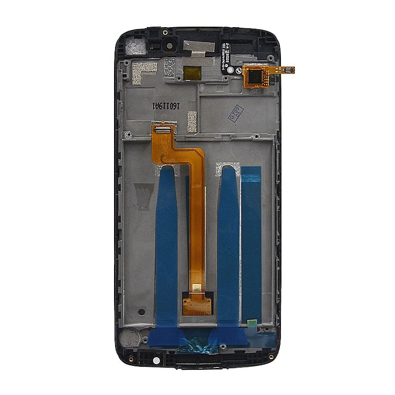 Alcatel One Idol 3 Skärm med LCD Display med Ram - Svart image 1