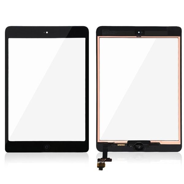 iPad Mini/Mini 2 Glas med Touchskärm med Hemknapp Flexkabel Premium - Svart image 1