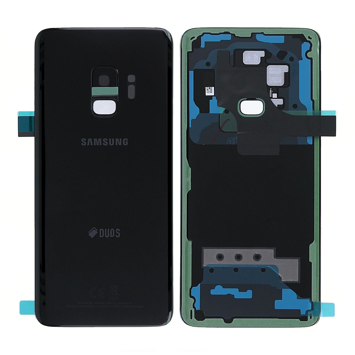 Samsung Galaxy S9 Duos (SM-G960F DS) Baksida Original - Svart image 1