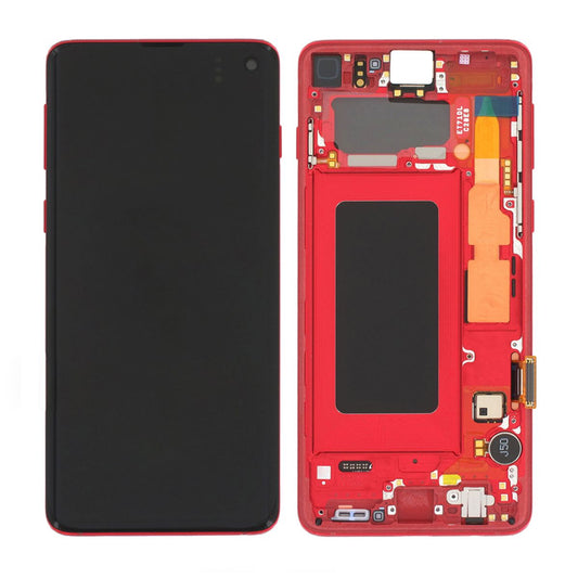 Samsung Galaxy S10 (SM-G973F) Skärm med LCD Display Original - Röd image 1