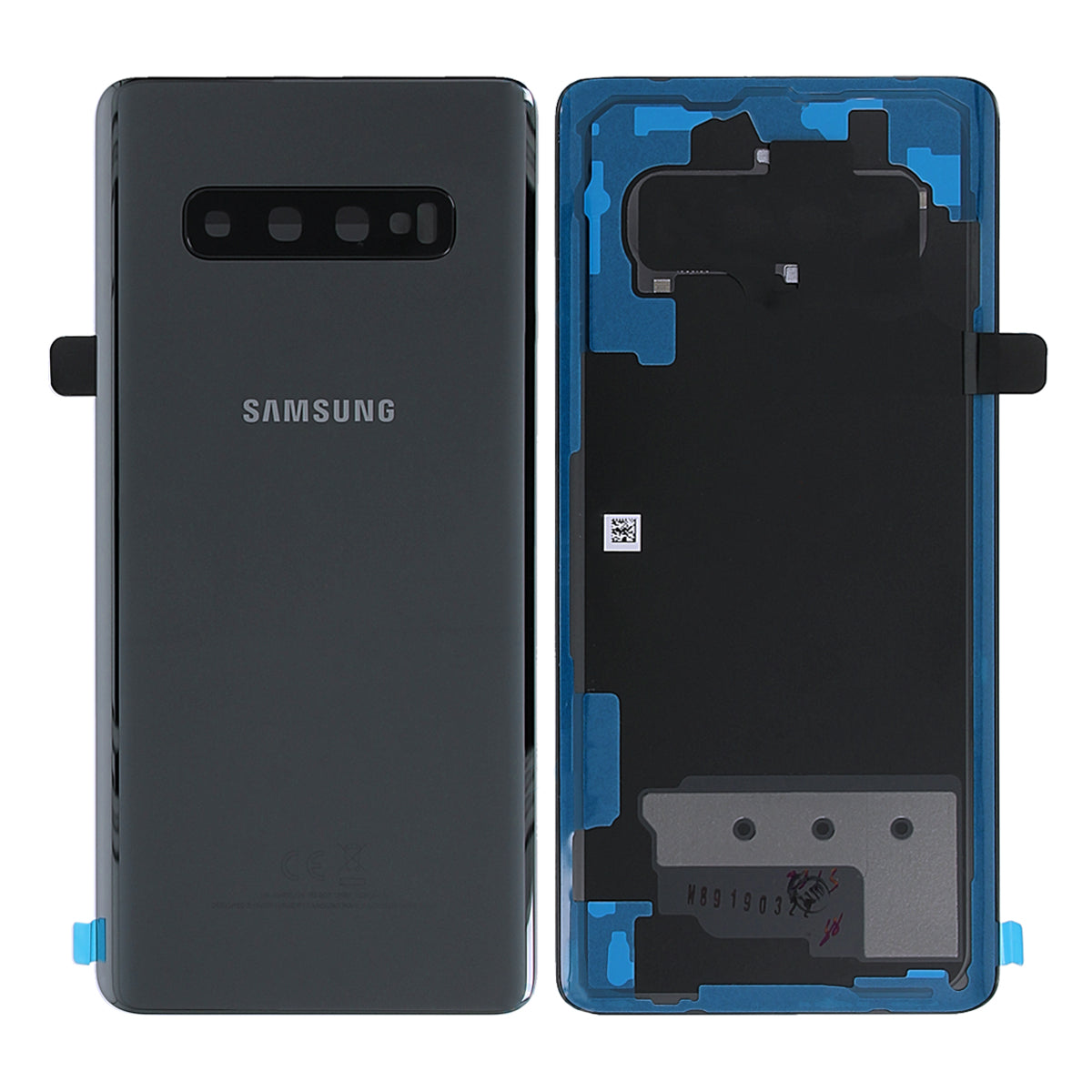 Samsung Galaxy S10 Plus (SM-G975F) Baksida Original - Keramik Svart image 1
