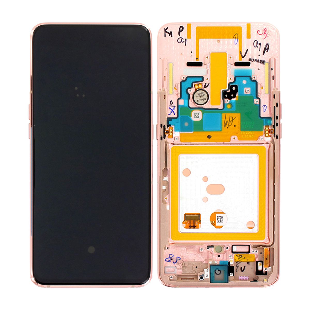 Samsung Galaxy A80 LCD Skärm med Display Original - Rosa Guld image 1
