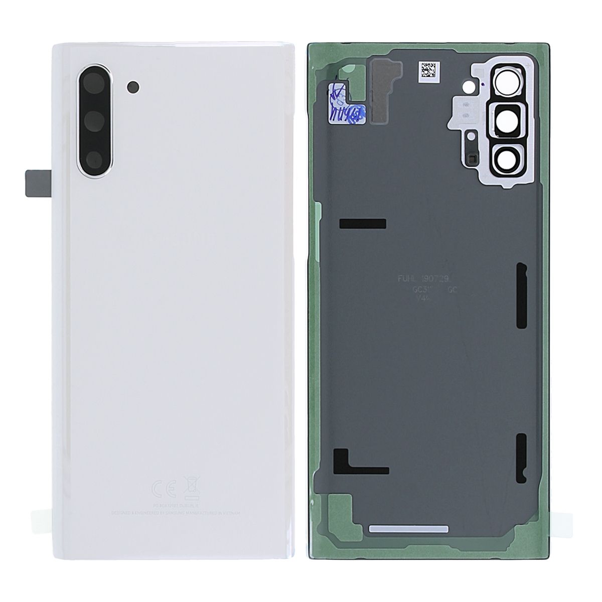 Samsung Galaxy Note 10 (SM-N970F) Baksida Original - Vit image 1