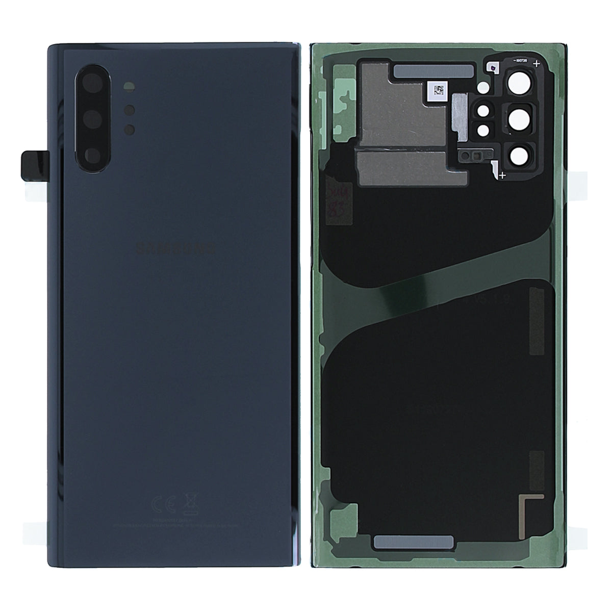 Samsung Galaxy Note 10 Plus Baksida Original - Svart image 1