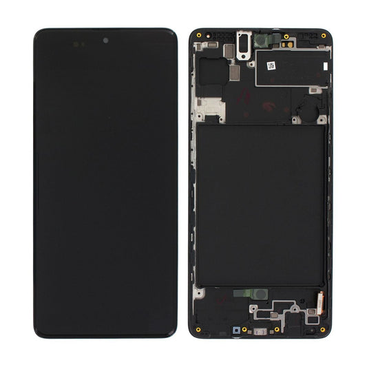 Samsung Galaxy A71 (SM-A715F) LCD Skärm med Display Original - Svart image 1