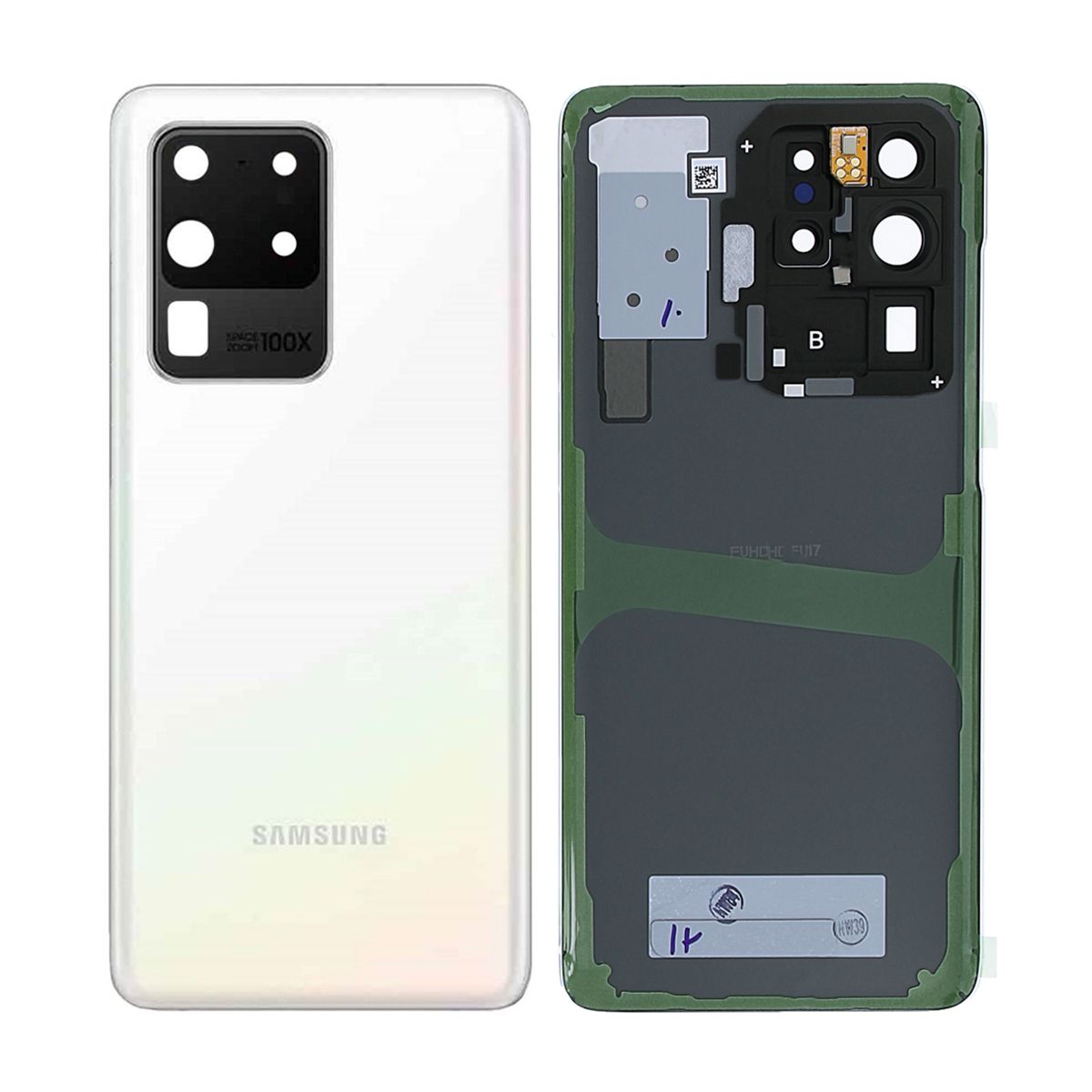 Samsung Galaxy S20 Ultra (SM-G988F) Baksida Original - Vit image 1