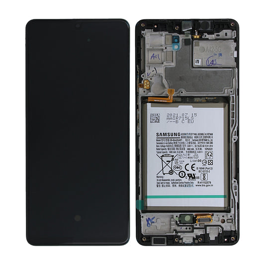 Samsung Galaxy A42 5G Skärm med LCD Display + Batteri Original - Svart image 1