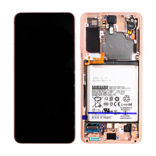 Samsung Galaxy S21 5G Skärm med LCD Display Original + Batteri Original - Violett image 1