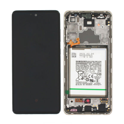 Samsung A72 4G Skärm med LCD Display + Batteri Original - Vit image 1