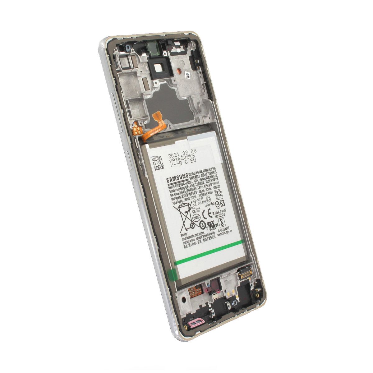 Samsung A72 4G Skärm med LCD Display + Batteri Original - Vit image 5