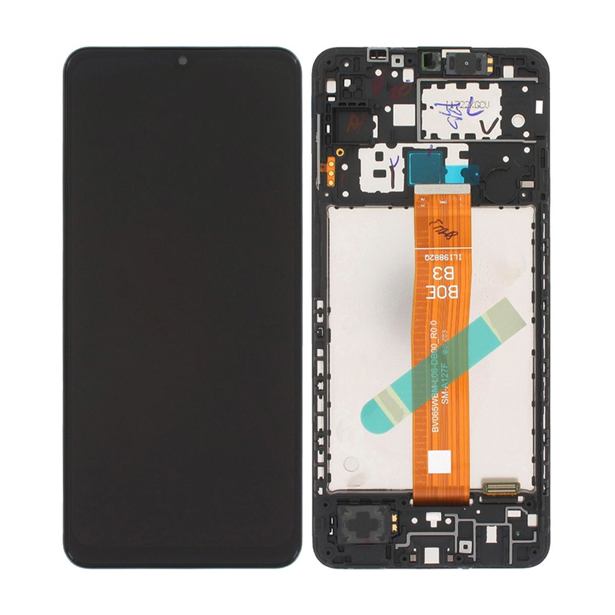 Samsung Galaxy A12 Nacho/A12s Skärm med LCD Display Original - Svart image 1