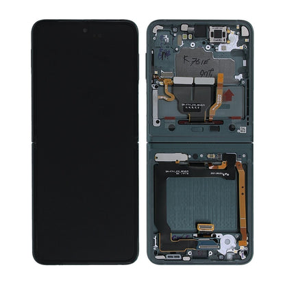 Samsung Galaxy Z Flip 3 5G 2021 (F711) Skärm med LCD Display Original - Grön image 1