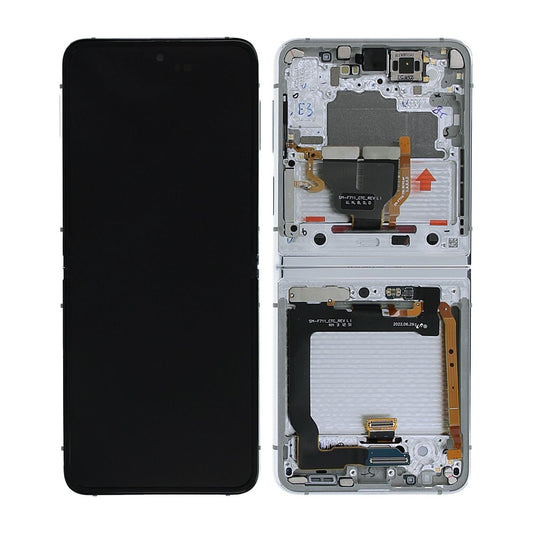 Samsung Galaxy Z Flip 3 5G 2021 (F711) Skärm med LCD Display Original - Silver image 1