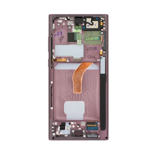 Samsung Galaxy S22 Ultra (S908B) Skärm med LCD Display Original - Burgundy image 3