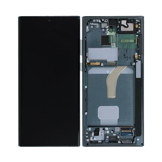 Samsung Galaxy S22 Ultra (SM-S908B) Skärm med LCD Display Original - Grön image 1