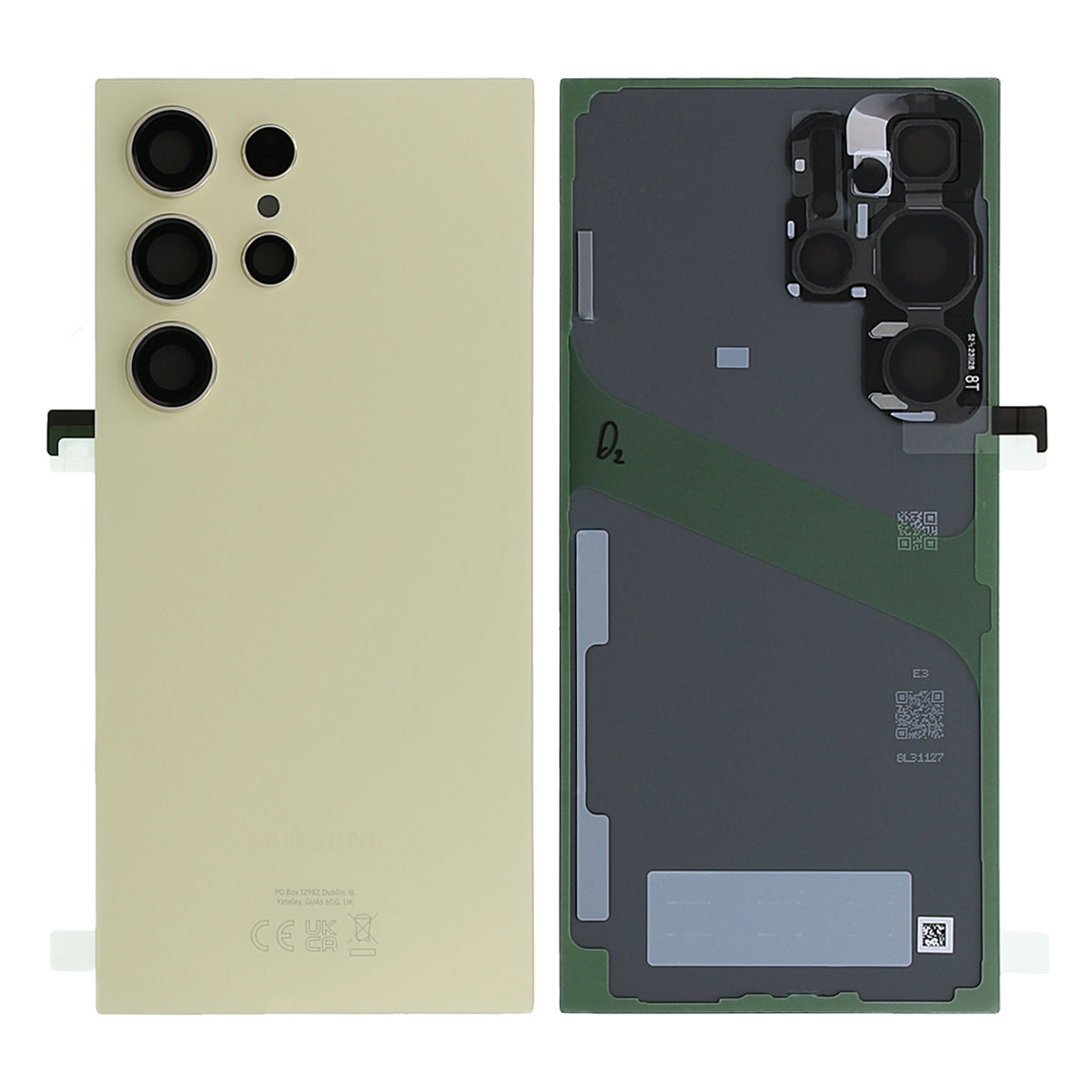 Samsung Galaxy S24 Ultra (SM-S928B) Baksida Original - Titanium Gul image 1