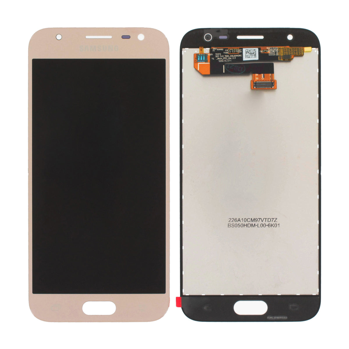 Samsung Galaxy J3 2017 (SM-J330F) Skärm med LCD Display Original - Guld image 1