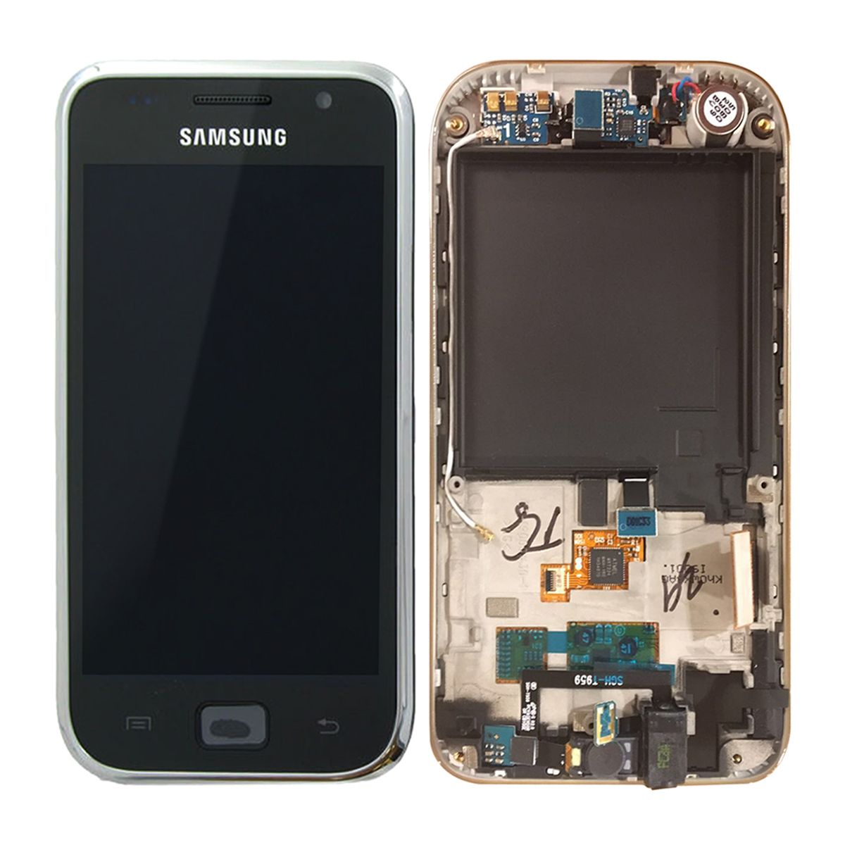 Samsung Galaxy S Plus (GT-I9001) Skärm med LCD Display Original - Keramik Vit image 1