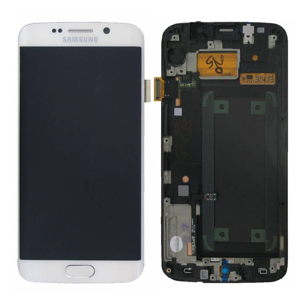Samsung Galaxy S6 Edge (SM-G925F) Skärm med LCD Display Original - Vit image 1